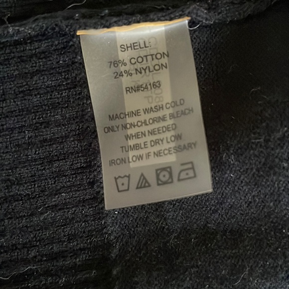 Calvin Klein Black Cardigan Cropped Fit Ruffle Detail Preppy Office NWT Sz Large - Picture 4 of 8